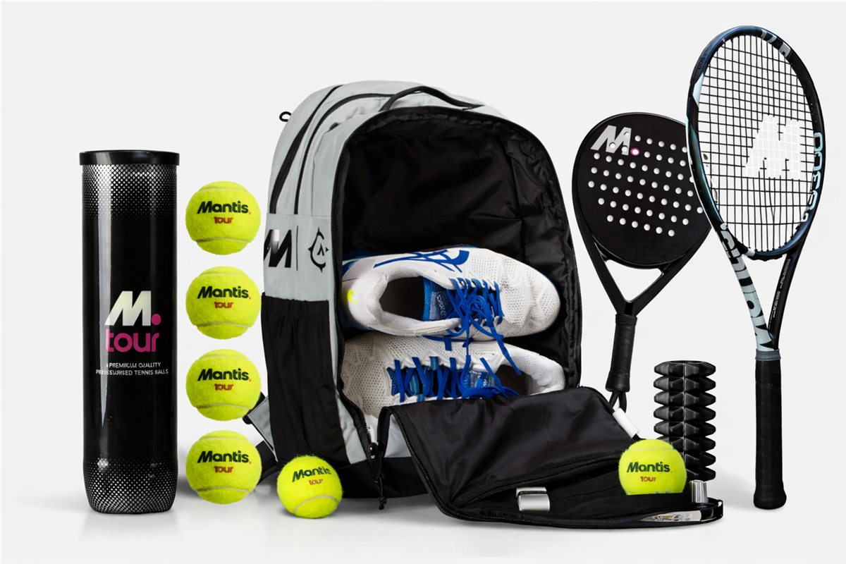 Racketar, bollar och tillbehör från MANTIS Sport